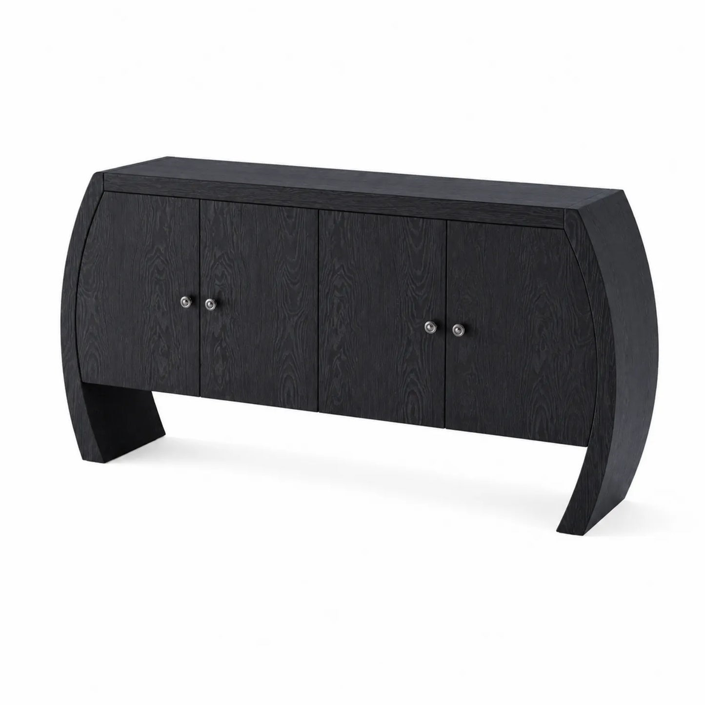 Buffet courbé en bois noir