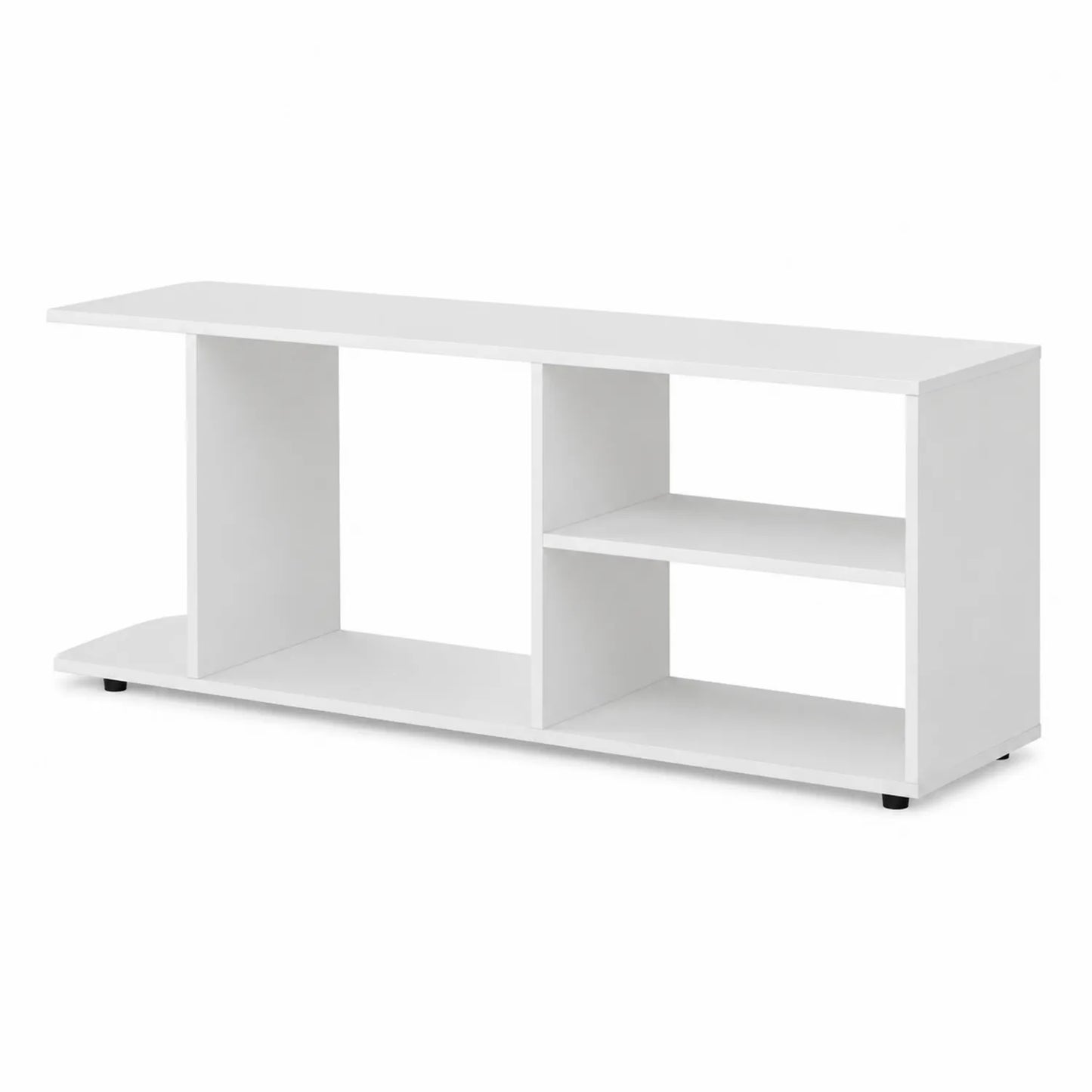 Meuble TV en Bois Composite Blanc 120x40x50 cm