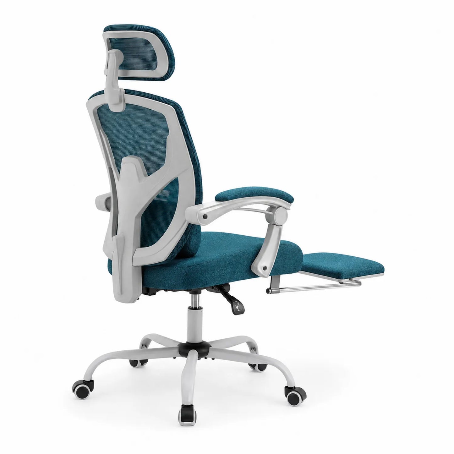 Chaise de Bureau Ergonomique en Polyester avec Repose-pieds